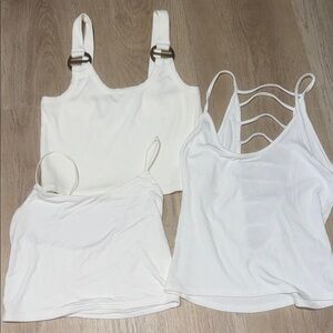Bundle of 3 White Tank Tops & Crip Tops